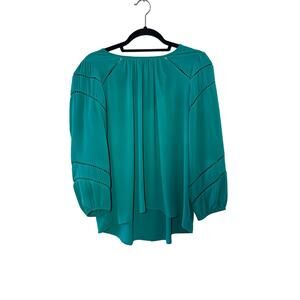 Ann Taylor Loft Turquoise 3/4 sleeve Blouse Womens size small